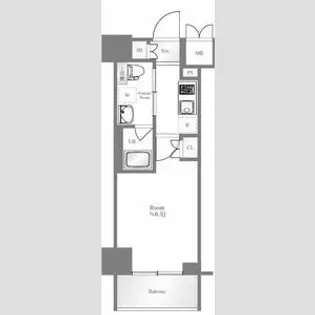 ハーモニーレジデンス横浜みなとみらい001【4階】の間取り