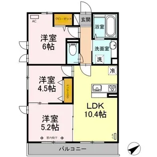 ソフィアウエスト【3階】の間取り