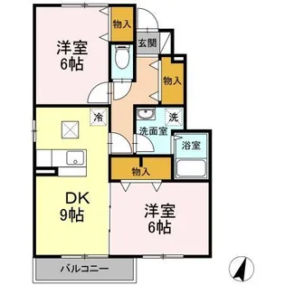 ローズコート C棟【1階】の間取り