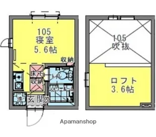 ルミエール新子安【1階】の間取り