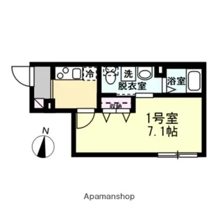 ベイルーム小田栄【1階】の間取り