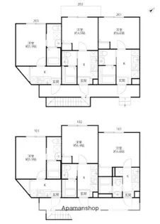 PARK CASA 三ツ境【2階】の間取り