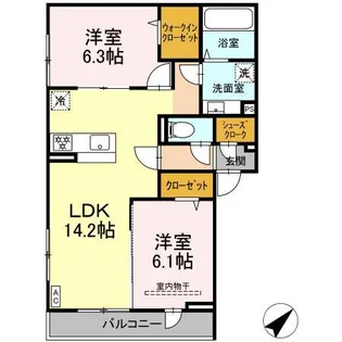 D PAINA 大倉山【2階】の間取り