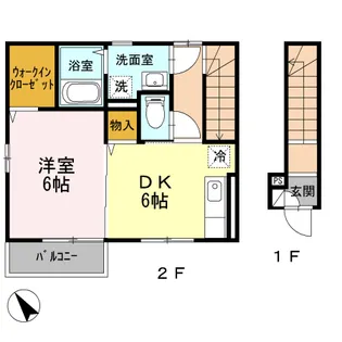 ソレアードエスパシオ【2階】の間取り
