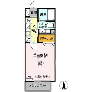 リビエール野川【2階】の間取り