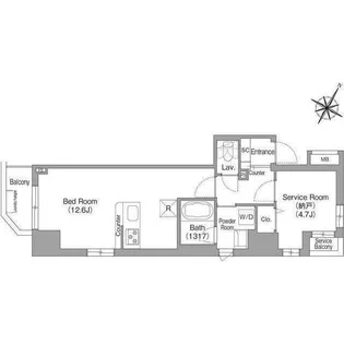 コンフォリア・リヴ関内【3階】の間取り
