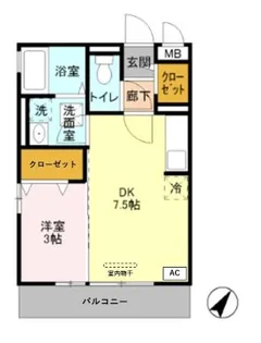 ルブラン【1階】の間取り