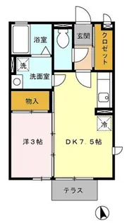 パルエクレール【1階】の間取り