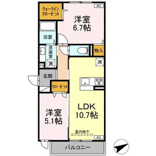 グリーンハウス【2階】の間取り