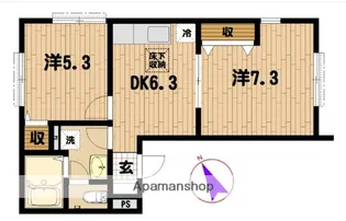 神奈川県横浜市磯子区岡村1丁目【アパート】の間取り