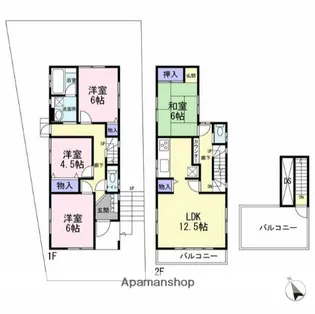 神奈川県鎌倉市七里ガ浜東2丁目【一戸建】の間取り