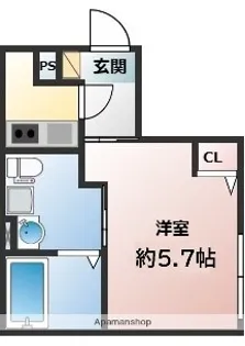 スカイ川崎レジデンス【2階】の間取り