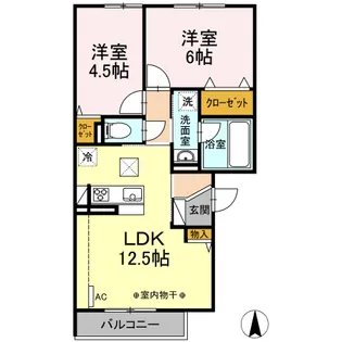 コートミカエルB【1階】の間取り