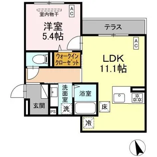 シェーンブルーメ横浜【1階】の間取り
