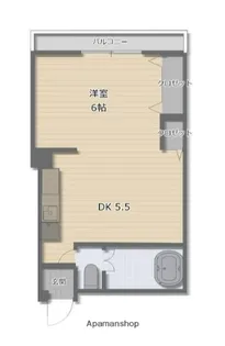 1DKの間取り画像