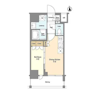 シーズンフラッツ大森北【4階】の間取り