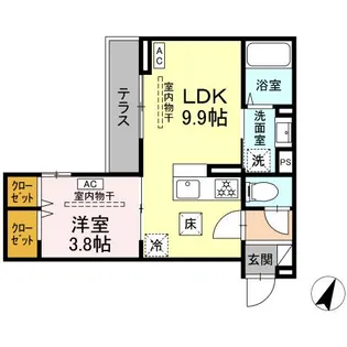フラクタス相南1丁目【1階】の間取り