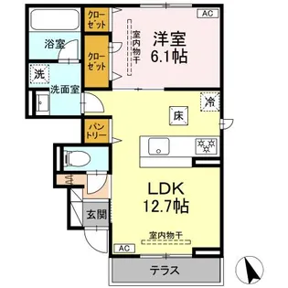 グラースK【1階】の間取り