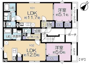シーレクラメイションII【1階】の間取り