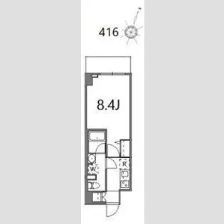 ティーステージジェイアール浜川崎【4階】の間取り