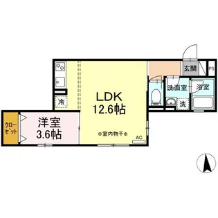 クレール【2階】の間取り
