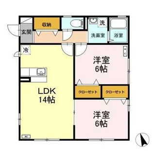 コゥジィーコート II【2階】の間取り