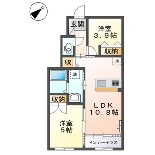 サン・サルーテ【1階】の間取り