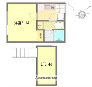 ビーコレクト富士見町1号棟【2階】の間取り