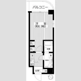 グリフィン横浜・桜木町駅前弐番館【2階】の間取り
