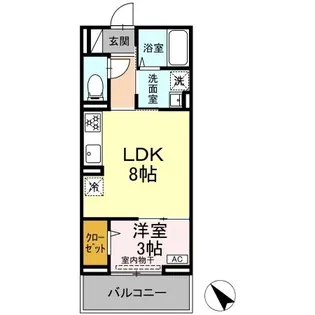 ポール・ヴェール【2階】の間取り