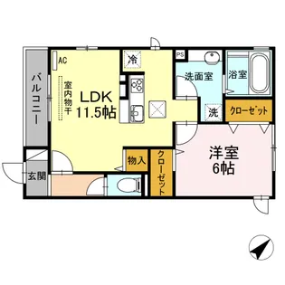 サンクオ リヴィエール【1階】の間取り