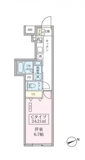 スカイコートリュクス品川大崎【402号室号室】の間取り