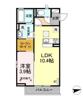 セジュールウィン【1階】の間取り