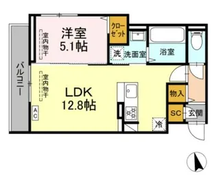 ロイヤルヒルズ【3階】の間取り