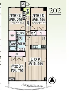 LIVE REST KAWASAKI 515【2階】の間取り