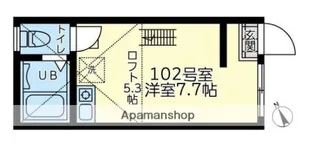 ユナイト新町ファンタジスタ【1階】の間取り
