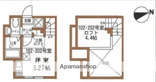 ハーミットクラブハウス長津田B棟【1階】の間取り