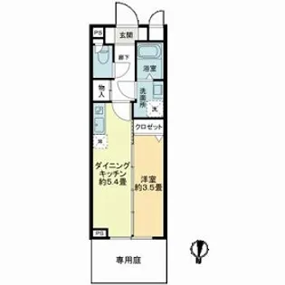 クラリティア池上【1階】の間取り