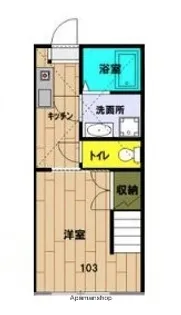 シャンティ六浦【1階】の間取り