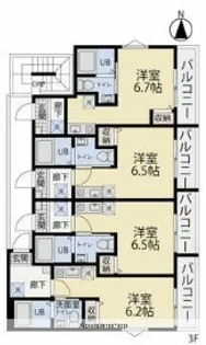 うみかぜハイツⅡ【3階】の間取り