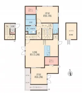 COLORS WINGA【2階】の間取り