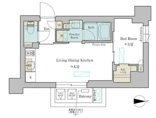 BRILLIA IST 武蔵小杉【11階】の間取り