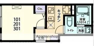 パークテラス大和【2階】の間取り