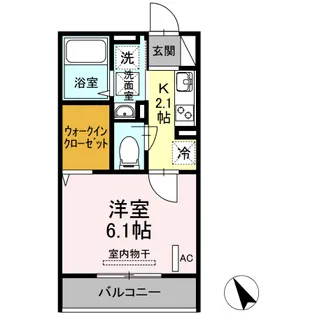 ミアスII【1階】の間取り