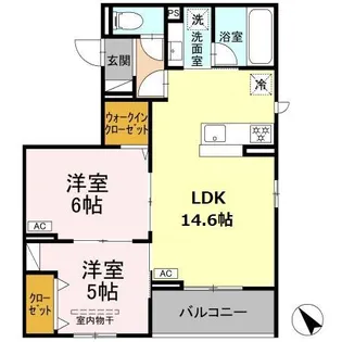 シャルムコート【2階】の間取り