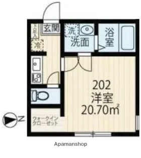 アベニール三ツ沢中町B棟【2階】の間取り