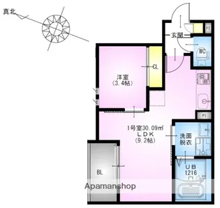 REGALEST 藤沢本町【3階】の間取り