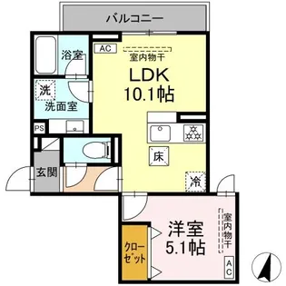 リートゥス湘南辻堂【1階】の間取り