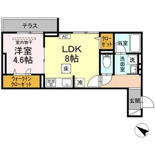 D PAINA 生麦【1階】の間取り