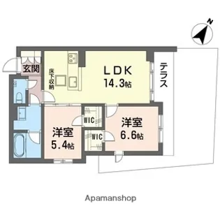 ココル登戸【1階】の間取り